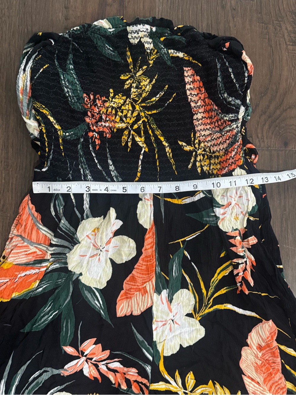Patrons of Peace Black Tropical Strapless Wide-Leg Jumpsuit - Picture 7 of 9